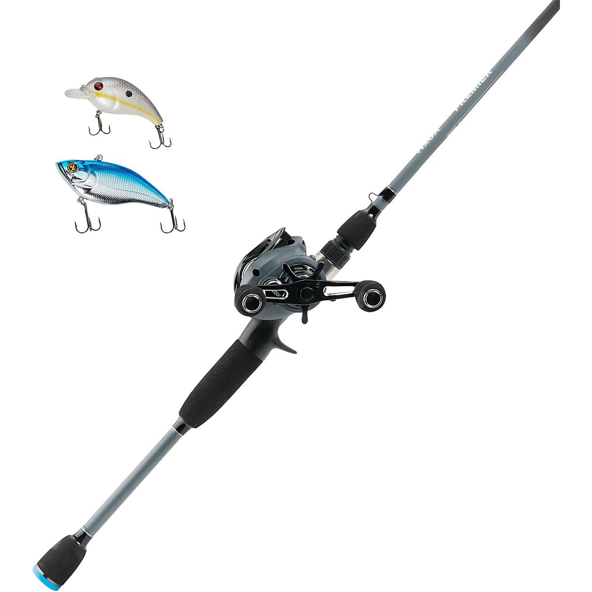 2 piece baitcaster rod CARBONITE 2-PIECE CASTING ROD (TWO TIPS INCLUDED)