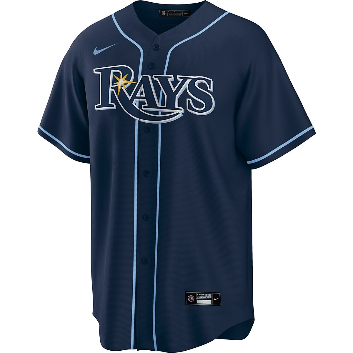 Men's Nike Light Blue Tampa Bay Rays Alternate Replica Team Jersey