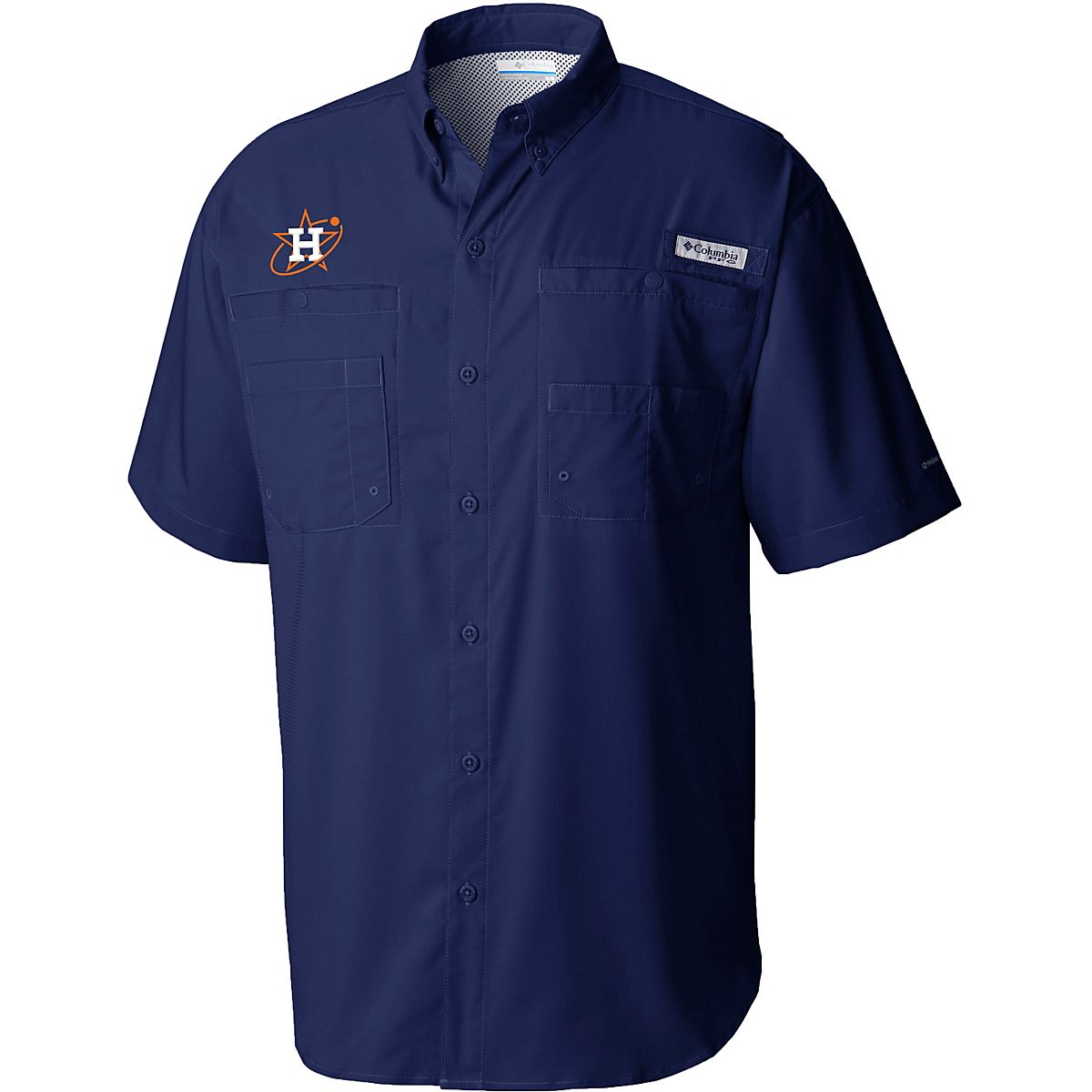 Columbia, Shirts, White Houston Astros Columbia Button Down Shirt