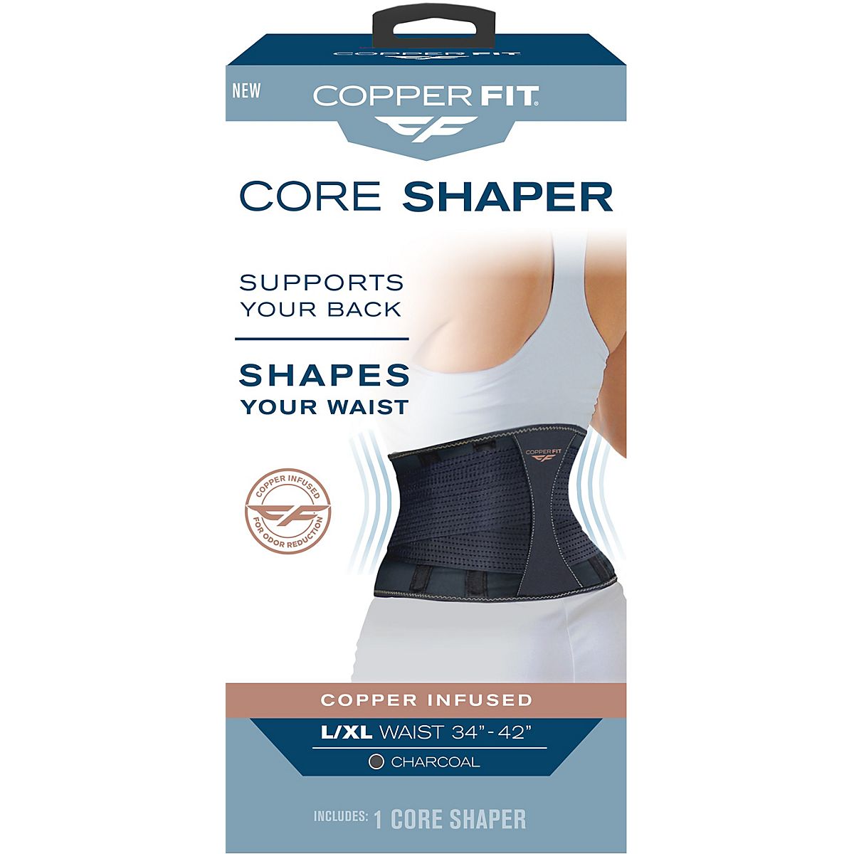 Copper Fit Copper Infused Core Shaper Free Shipping at Academy