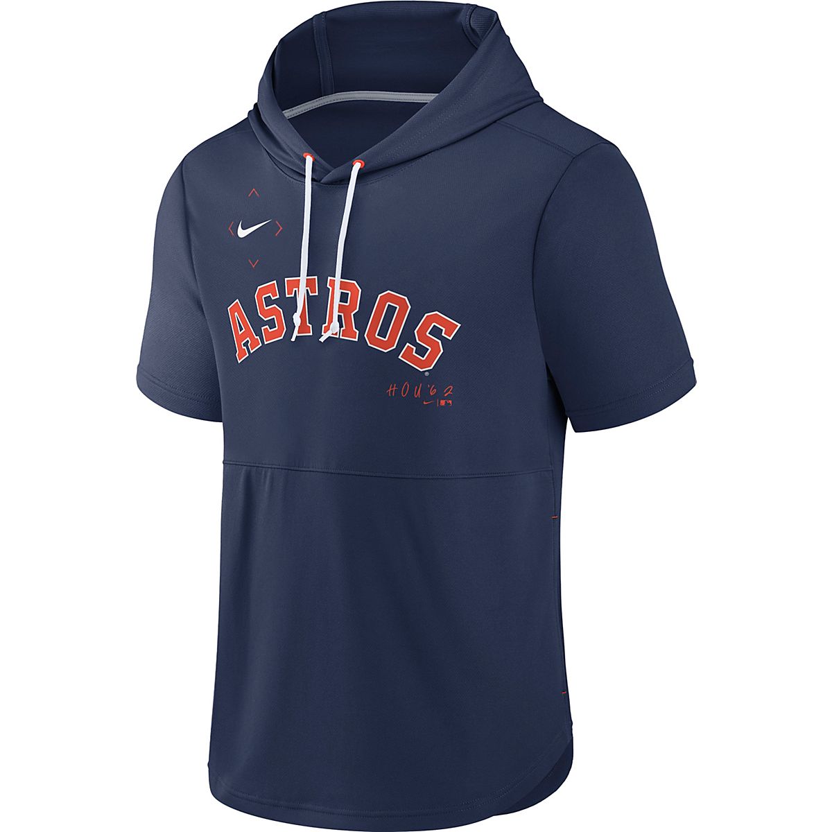 Nike Men's Houston Astros Springer Short Sleeve Pullover Hoodie | Academy