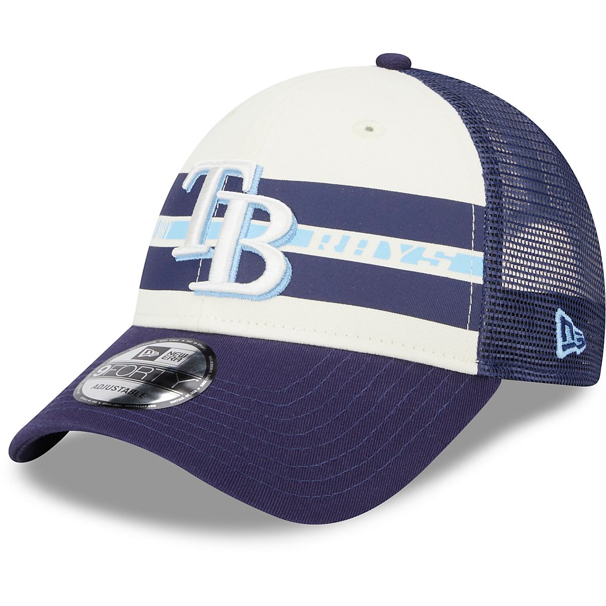 New Era Men's Tampa Bay Rays Team Stripes 9FORTY Cap | Academy
