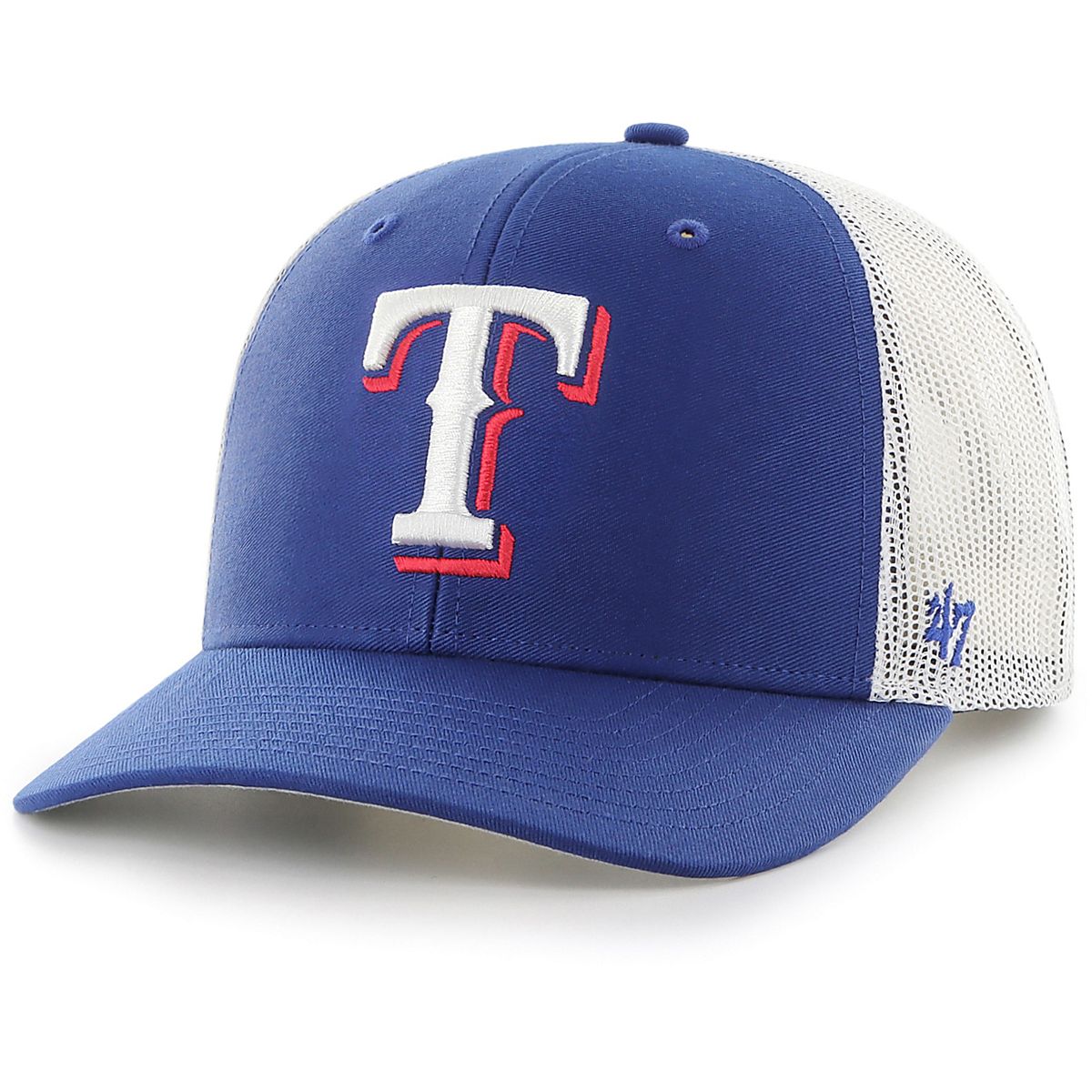 Texas Rangers Mesh Back Ball Cap - White/Gray