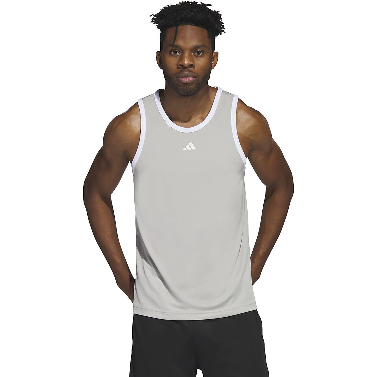 adidas Men's 3-Stripes Basketball Tank Top | Academy