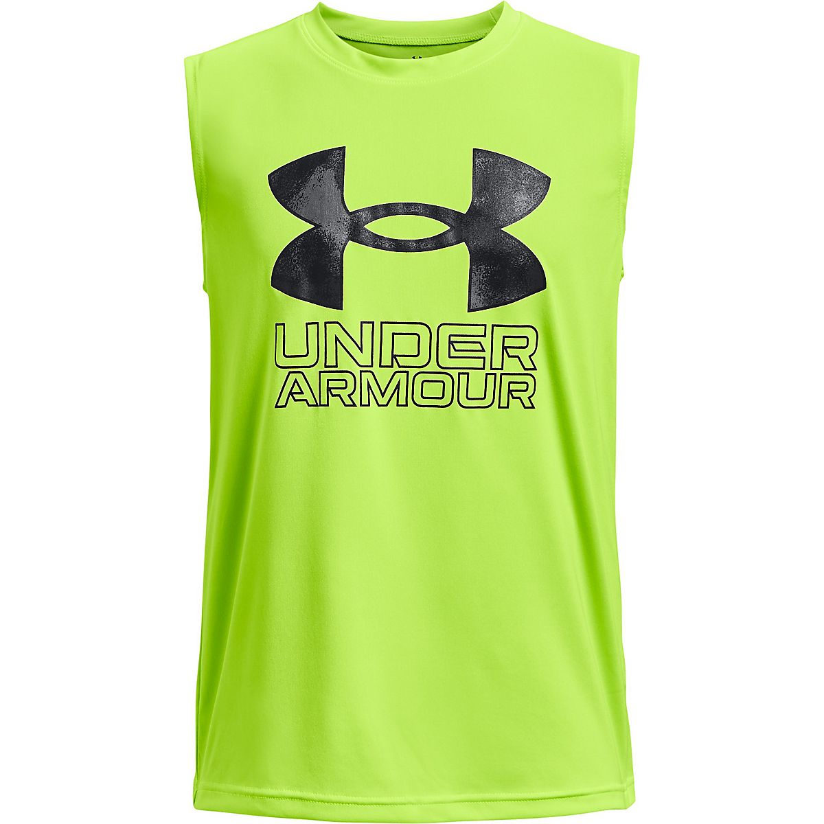 Under Armour Boys' Tech Hybrid Print Fill Tank Top Academy