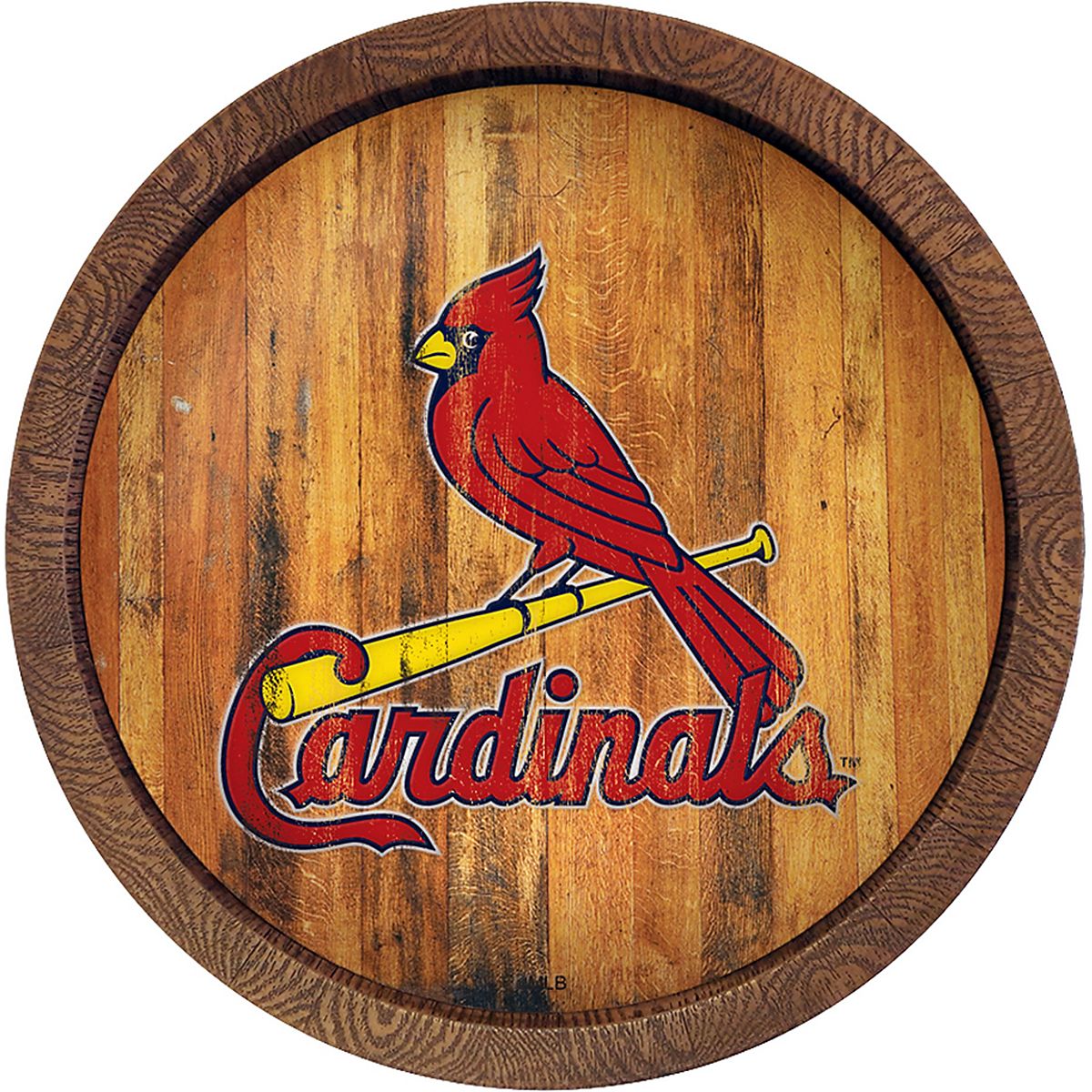 The Fan-Brand St. Louis Cardinals Weathered Faux Barrel Top Sign | Academy