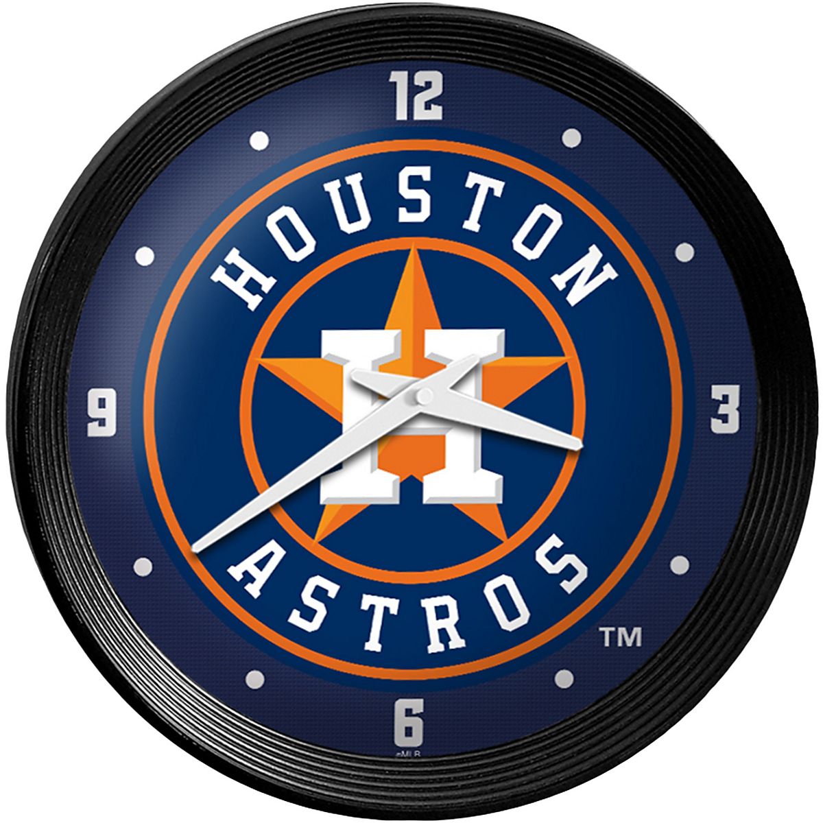 The Fan-Brand Houston Astros Ribbed Frame Wall Clock | Academy