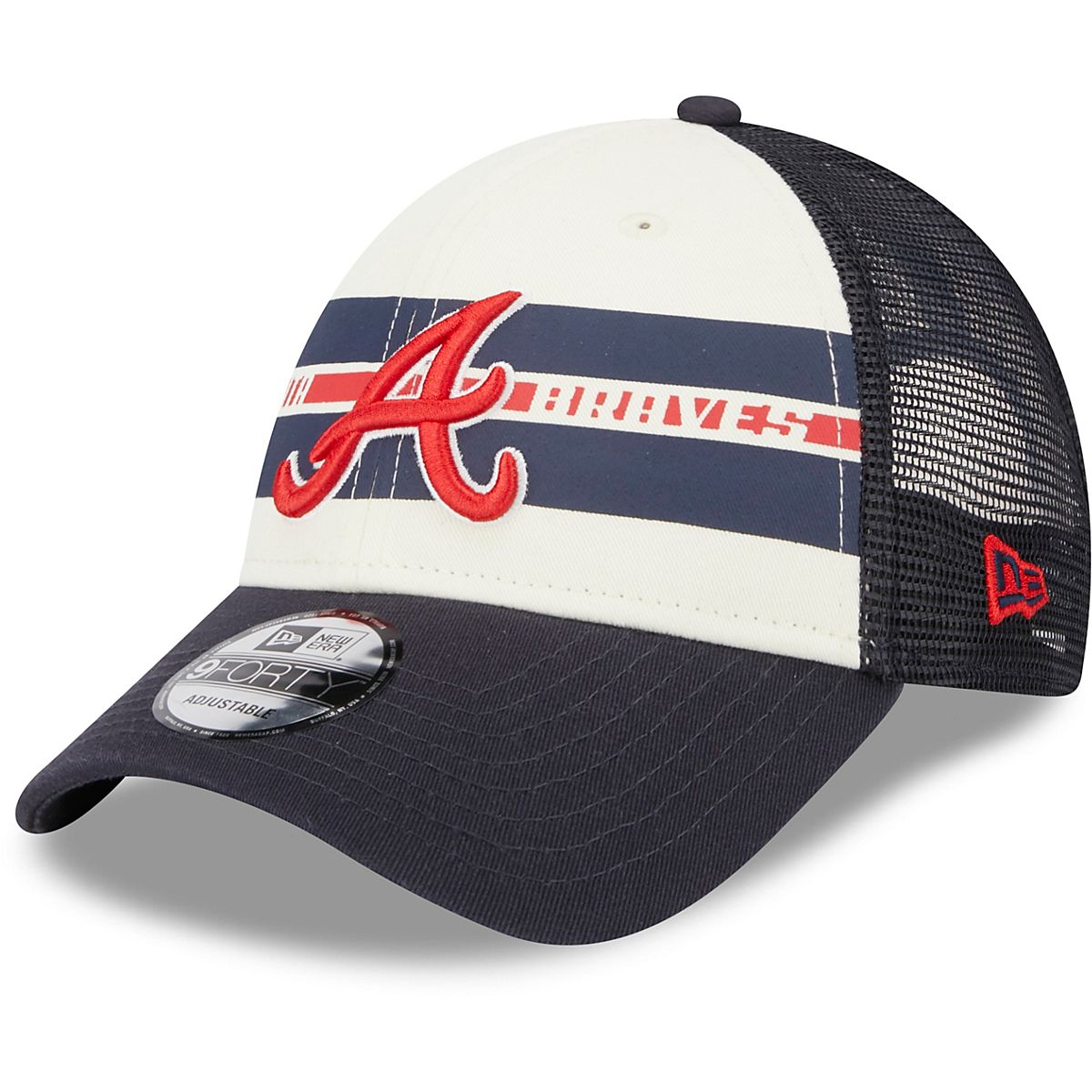 New Era Men's Atlanta Braves Team Stripes 9FORTY Cap Academy