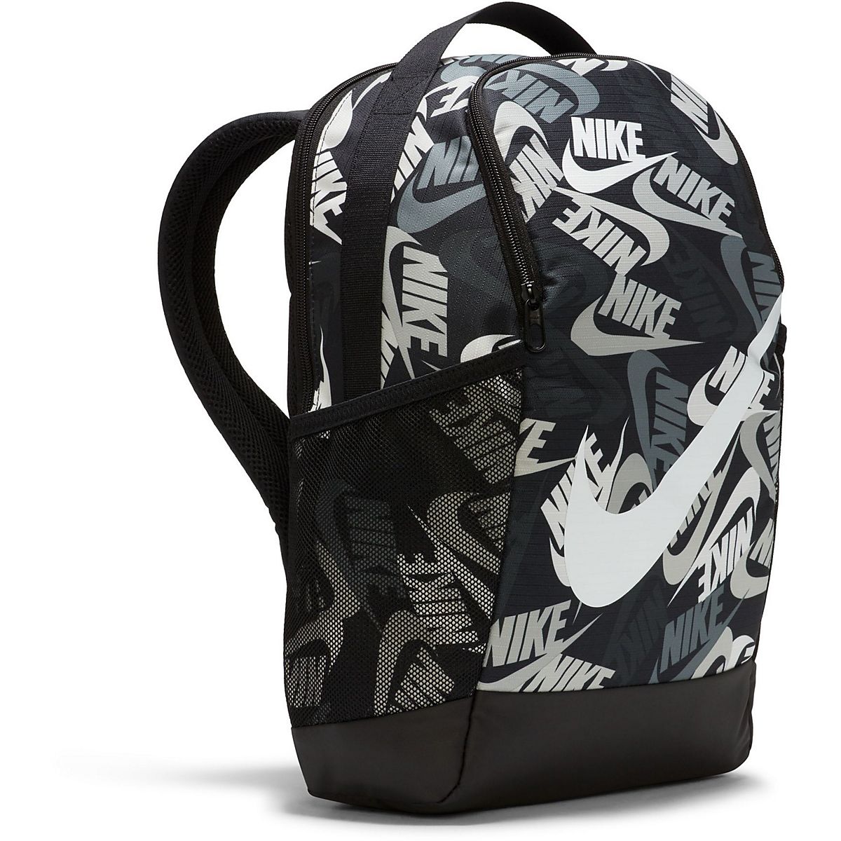 NIKE Brasilia XLarge Backpack 9.0 All Over Print, Black Black White, Misc 