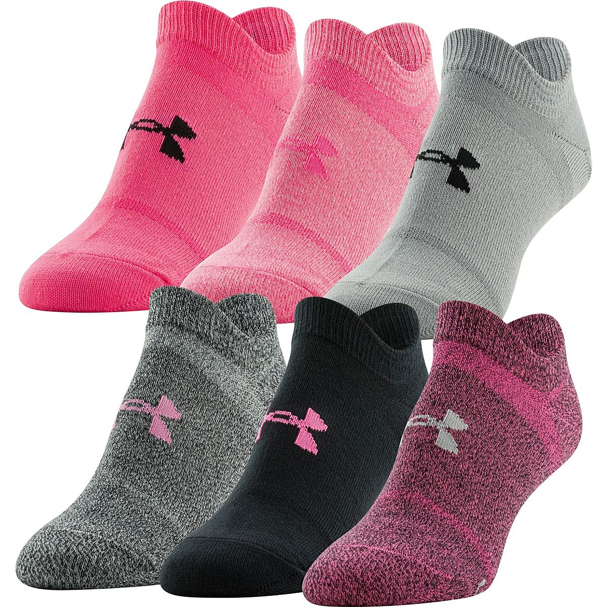 Under Armour Essential Lightweight No Show Socks 6-Pack | Academy