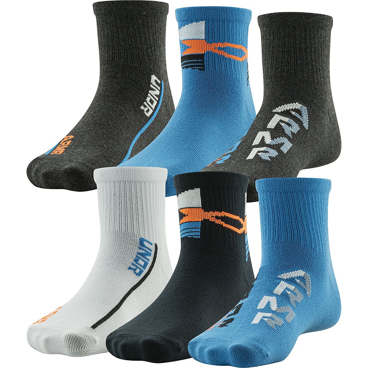 Under Armour Youth Essential Quarter Socks 6Pack Academy