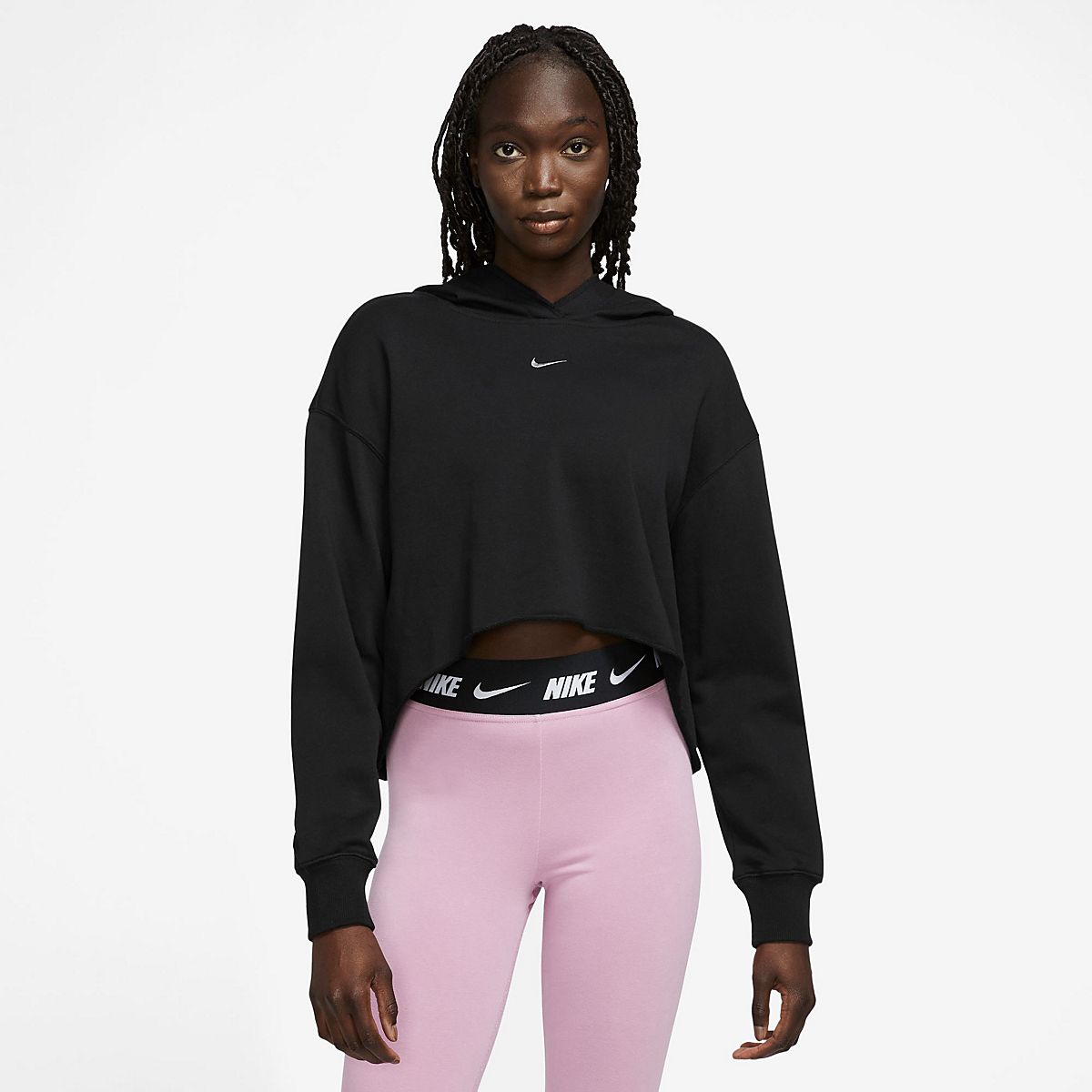 Nike Women s Sportswear DIM Cropped Pullover Hoodie Academy