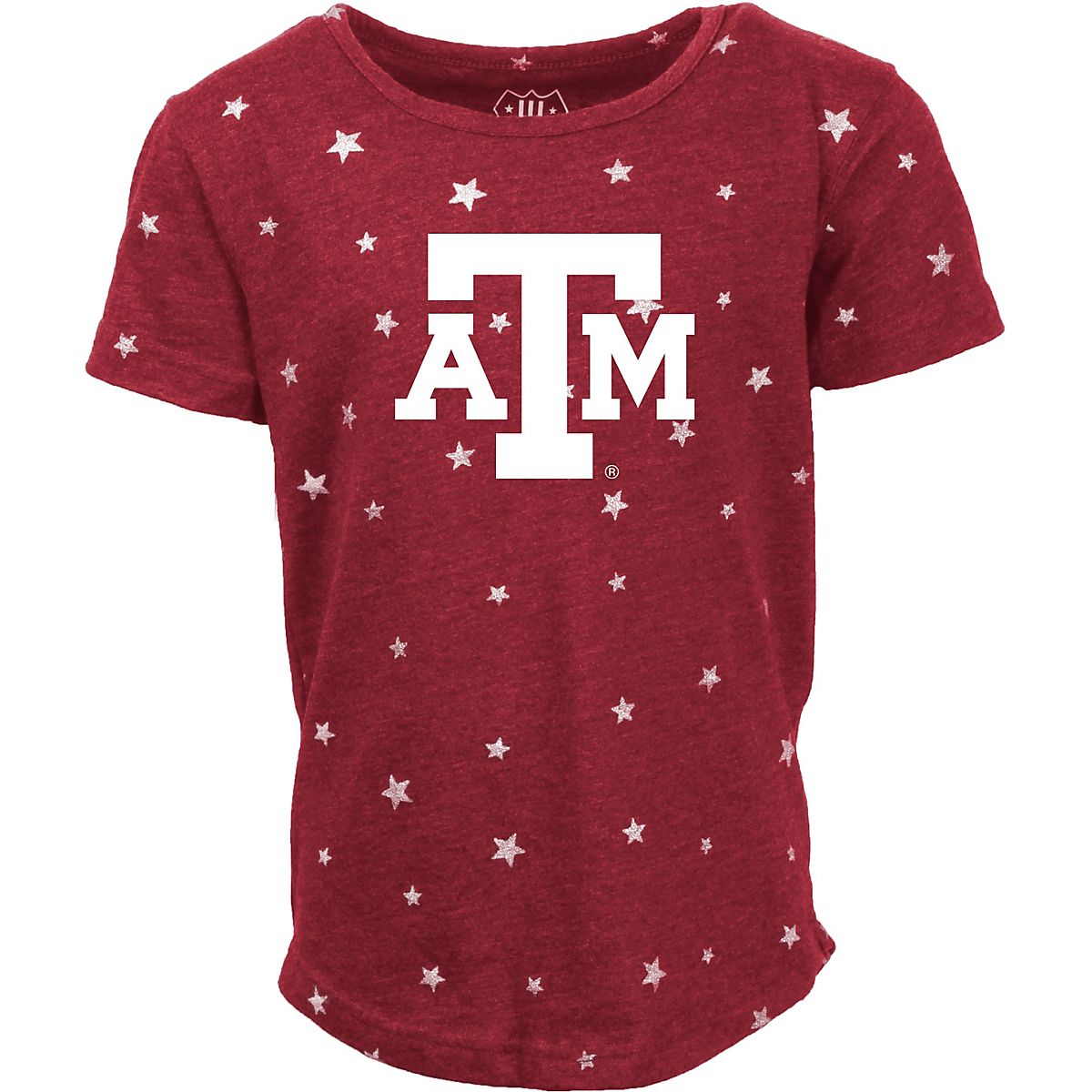 Wes and Willy Girls' Texas A&M University Mascot Shimmer Star Graphic T