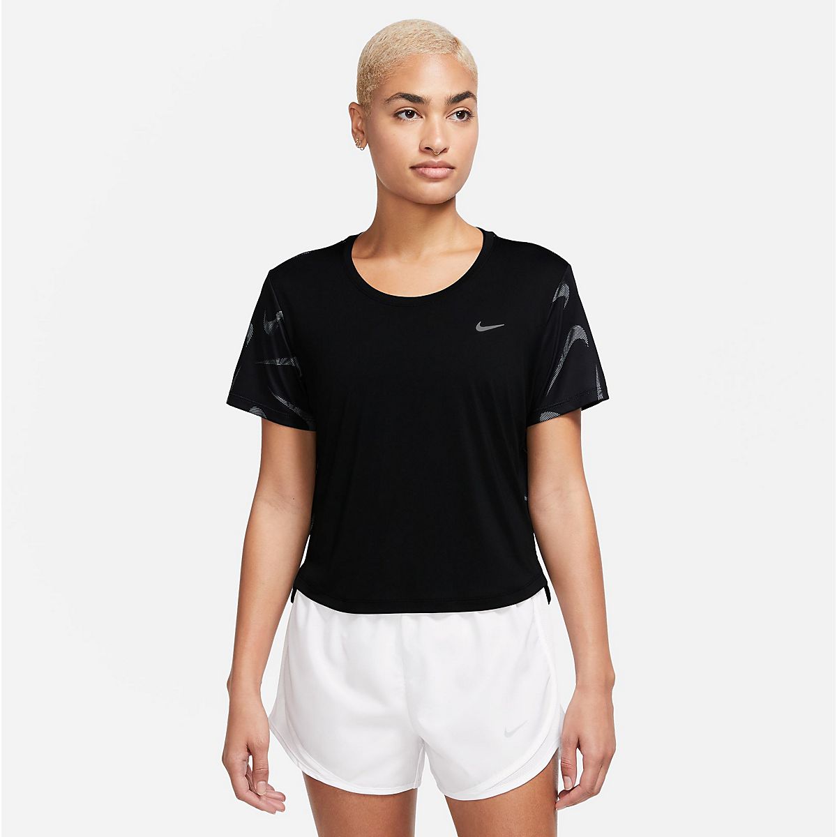 Nike Women's Dri-FIT Swoosh Printed Crop Top | Academy