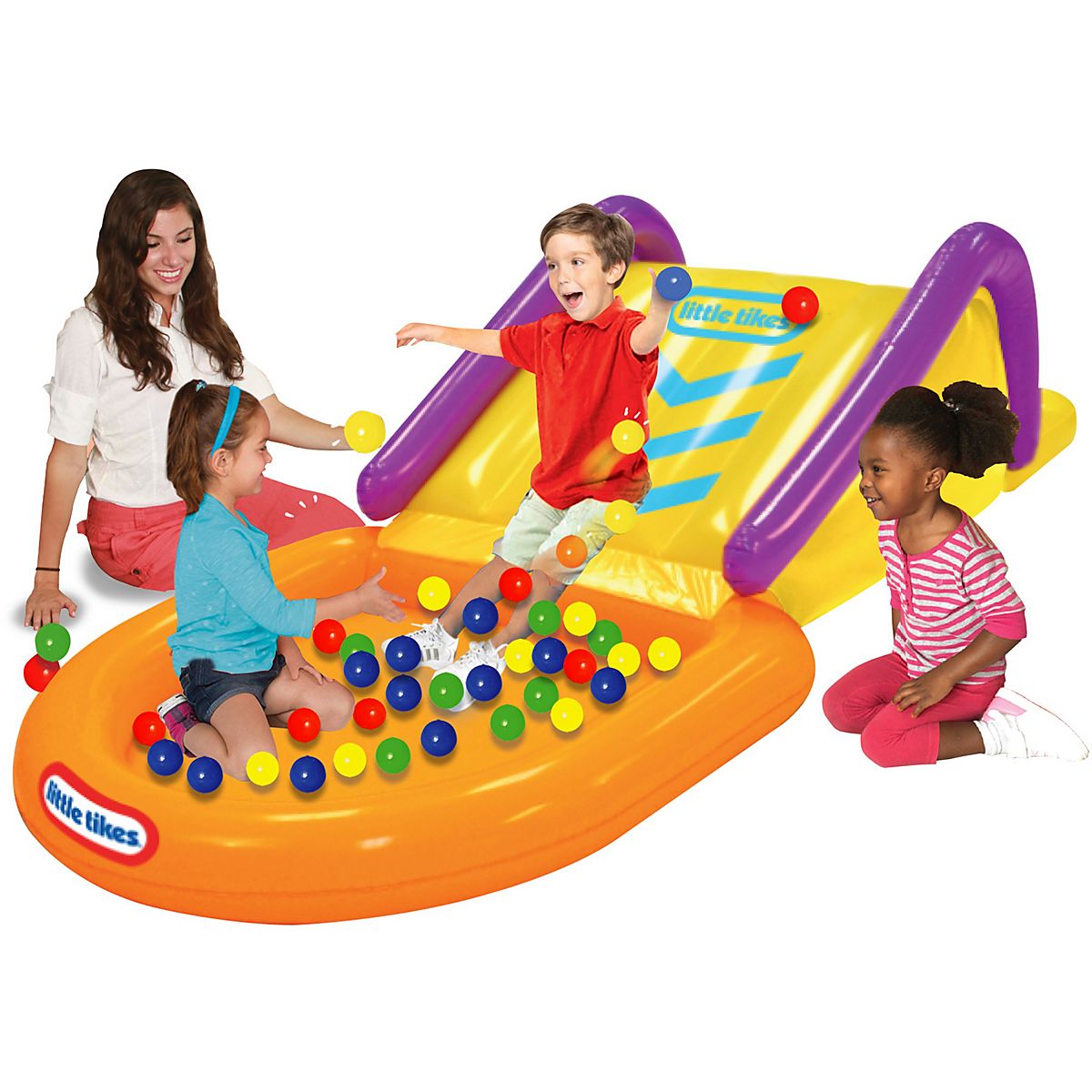 Little Tikes Slide and Splash Down Ball Pit with 40 Balls Academy