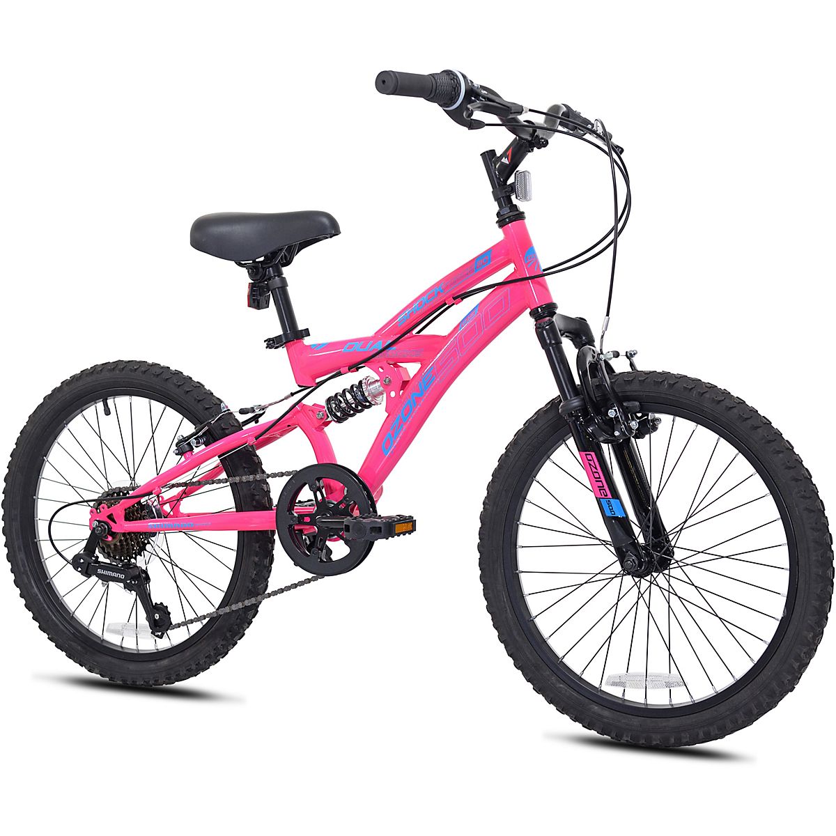 Ozone 500 Girls Shock Force 20 in Full Suspension Mountain Bike