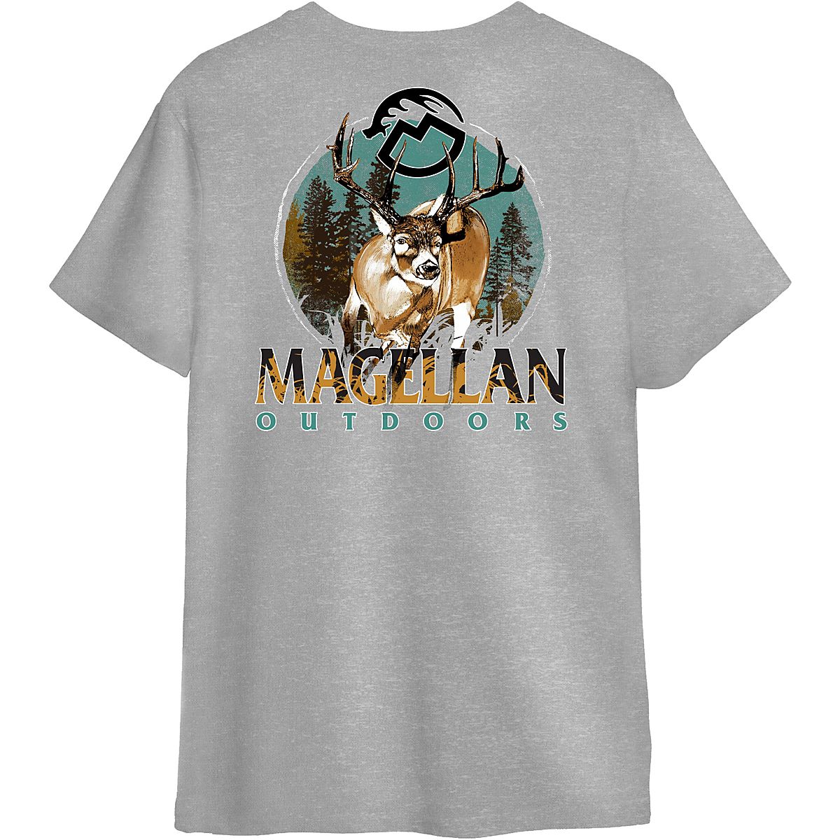 Magellan Outdoors, Shirts, Mens Magellan Outdoors Logo Fish Graphic Short  Sleeve Tshirt Size Medium Gray