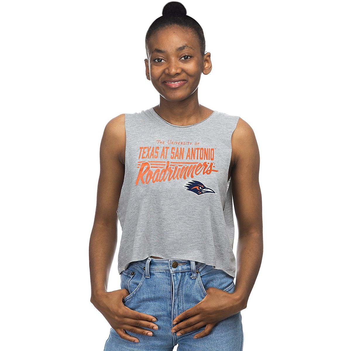 ZooZatz Women's University of Texas at San Antonio Crop Muscle Tank Top