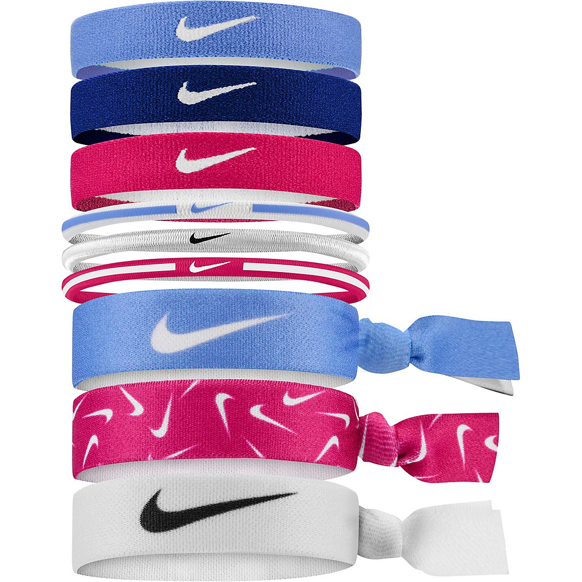 Nike Girls' Mixed Printed Hairbands 9-Pack | Academy