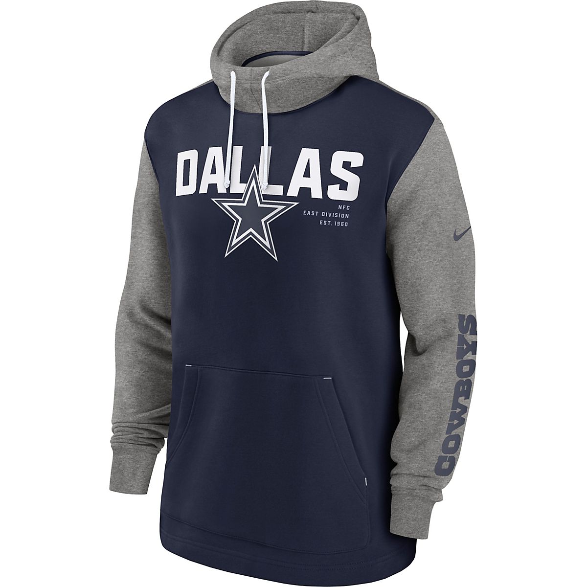 Nike Men's Dallas Cowboys Team Impact Colorblock Pullover Hoodie | Academy