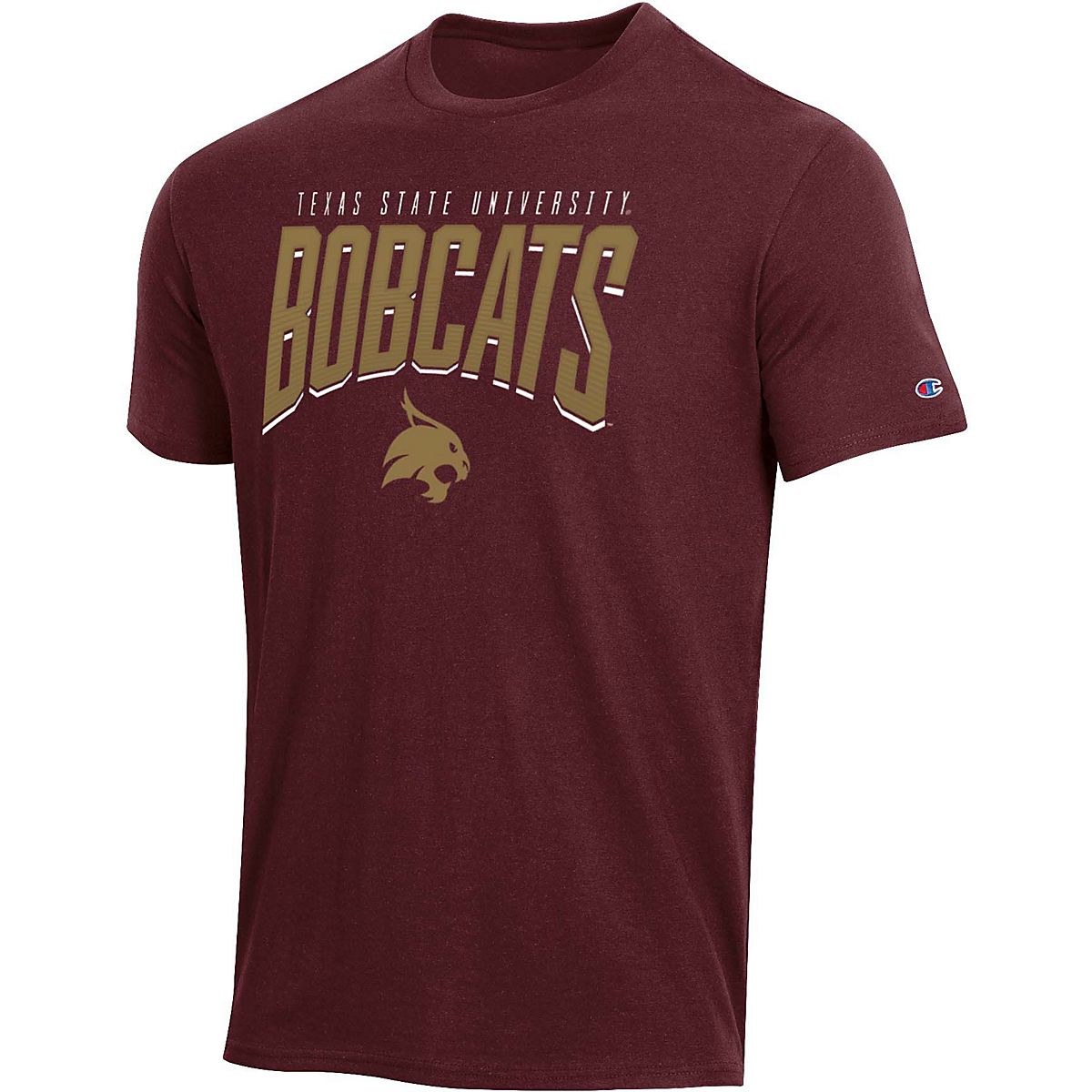 Champion Men's Texas State University Mascot Arch Short Sleeve T-shirt ...