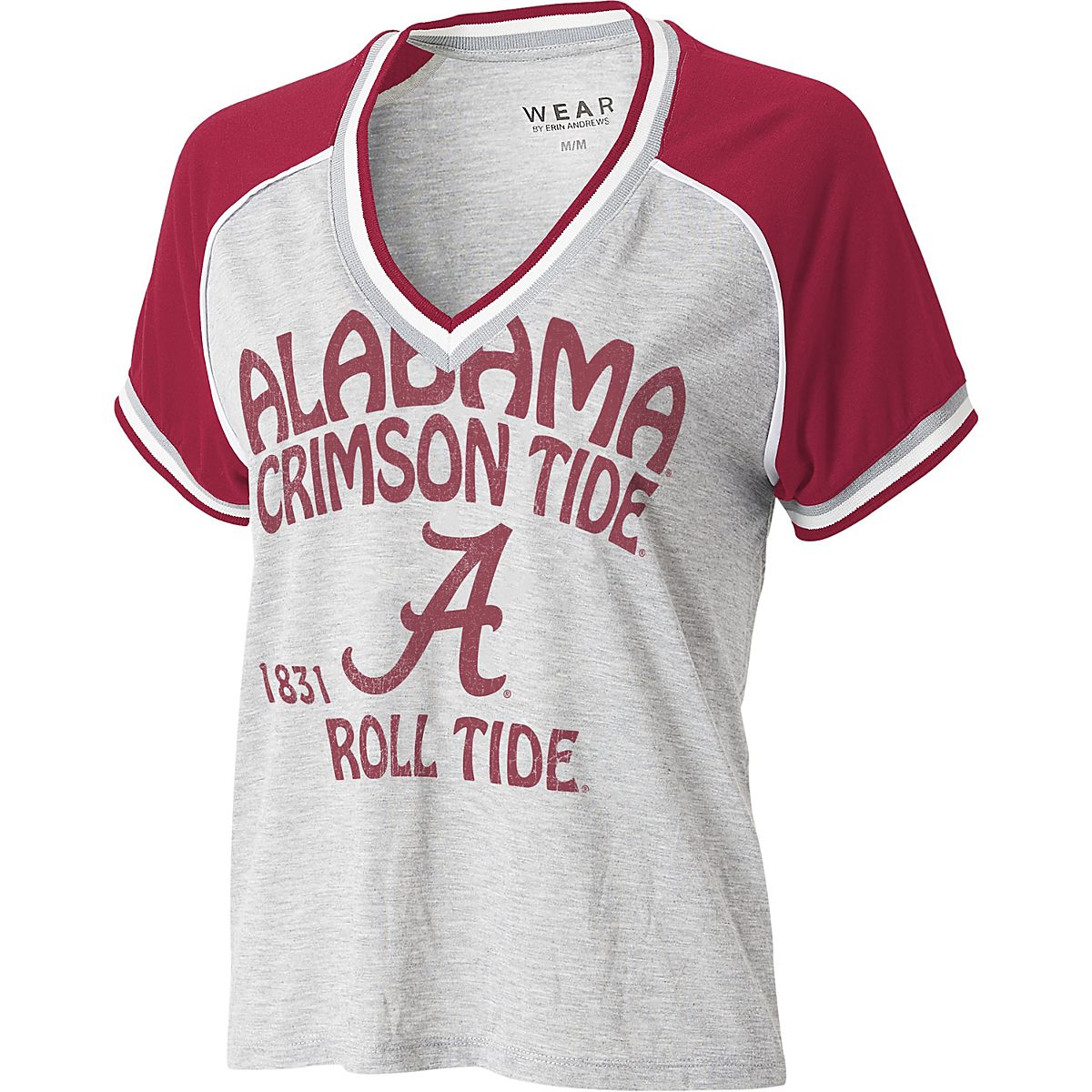 WEAR Women's University of Alabama Raglan Short Sleeve Tshirt Academy