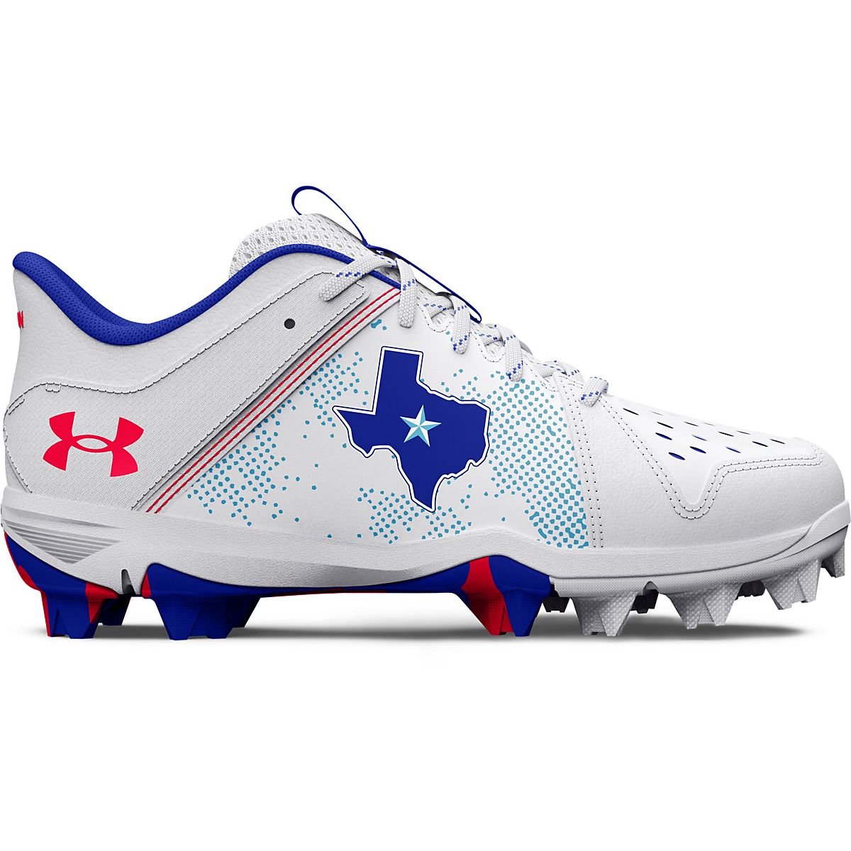 Under Armour Youth Leadoff Low Rubber Molded Texas Baseball Cleats Academy