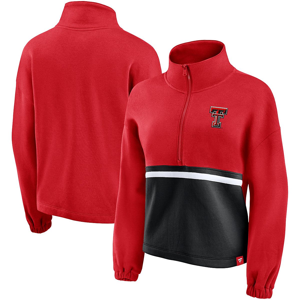 Fanatics Women's Texas Tech University Fundamentals Logo 1/4 Zip Long ...