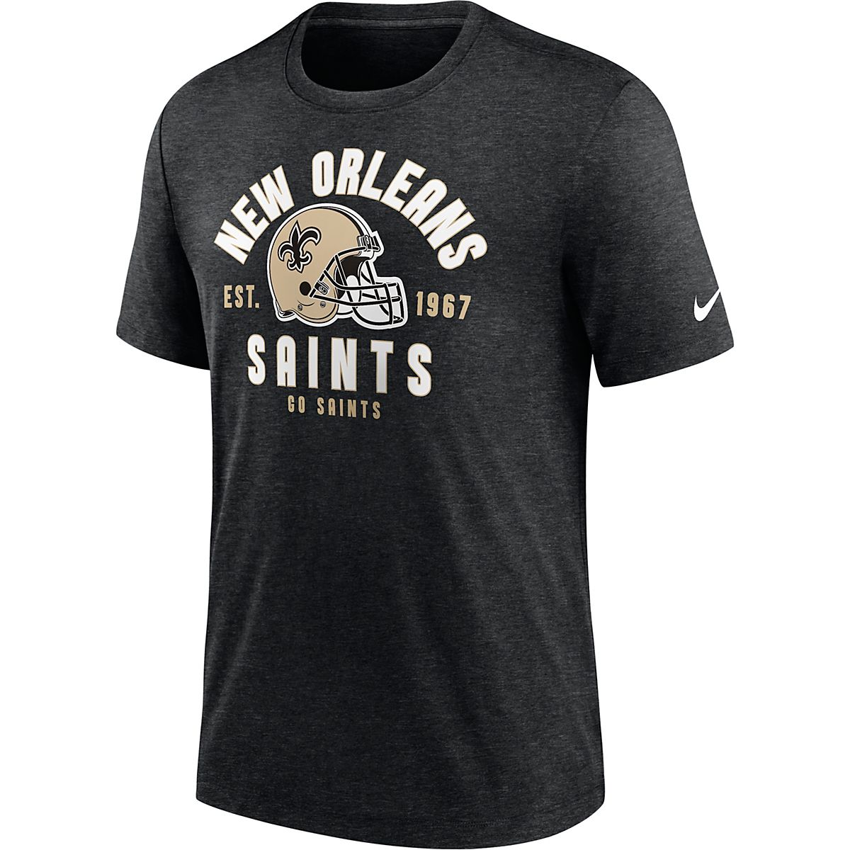 Nike Men's New Orleans Saints Helmet Triblend T-shirt | Academy