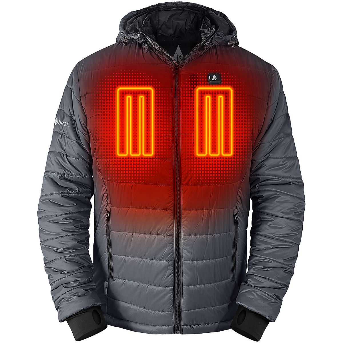 ActionHeat Men's 5V Battery Heated Puffer Jacket with Hood Academy