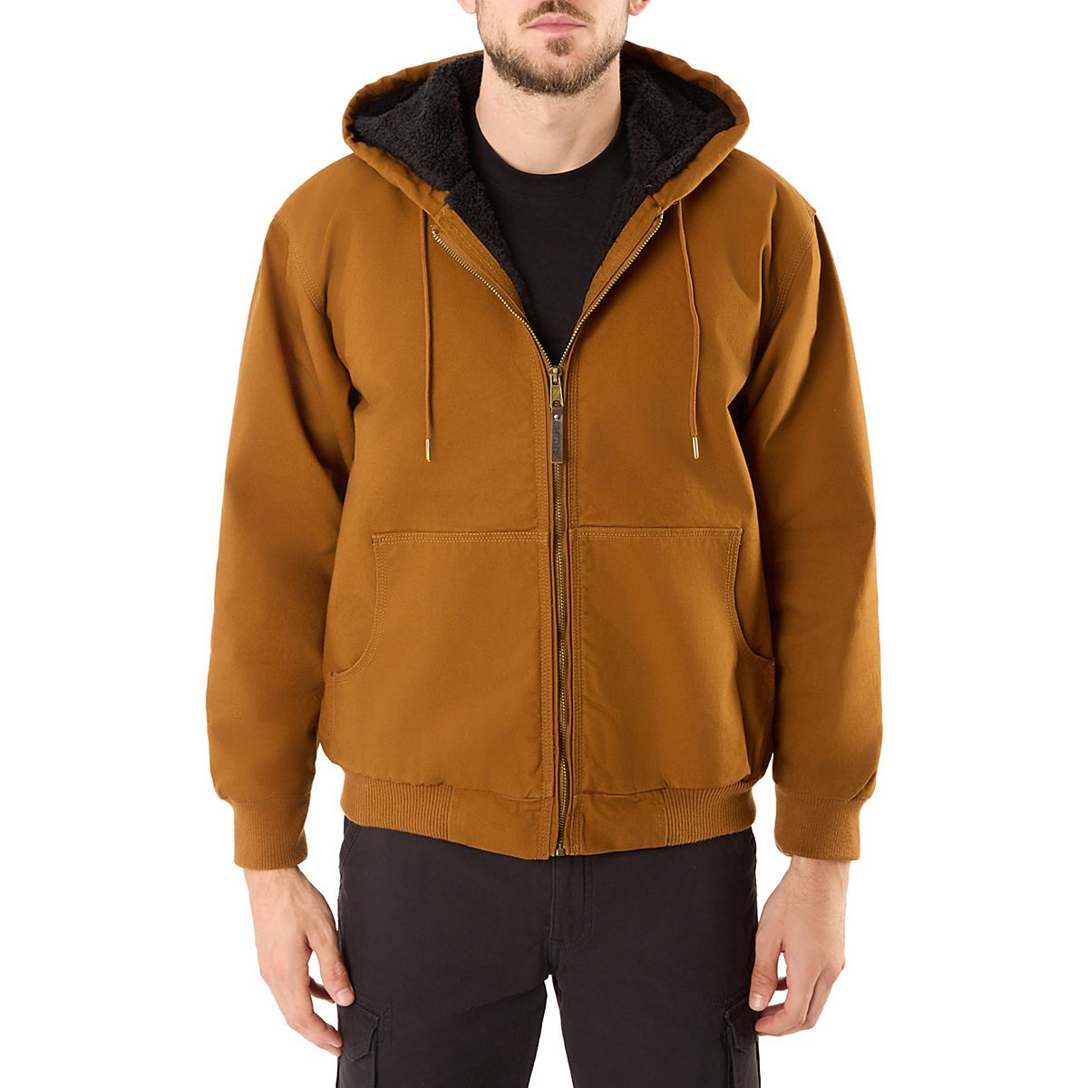 Smith's Workwear Men's Big & Tall Cotton Canvas Sherpa-Lined Work