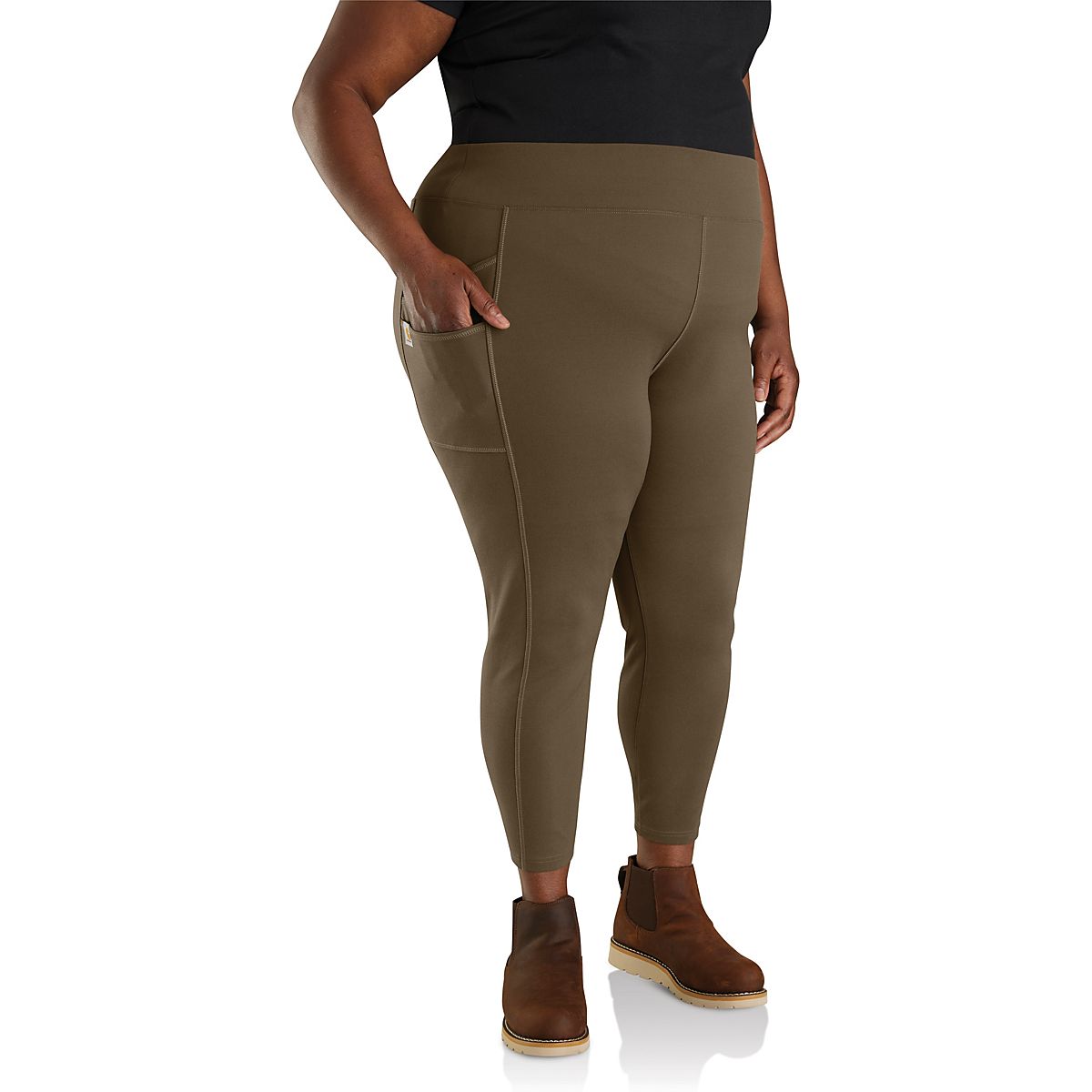 Carhartt Women's 2XL Tall Black Force Fitted Stretch Utility Leggings W/  Pockets