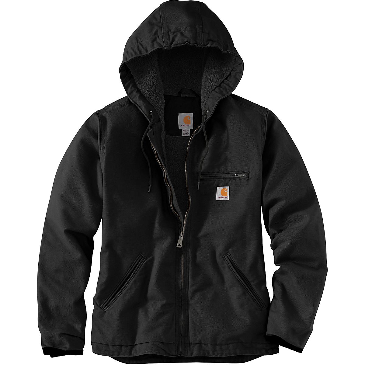 Carhartt Women's Loose Fit Washed Duck Sherpa-Lined Hooded Jacket