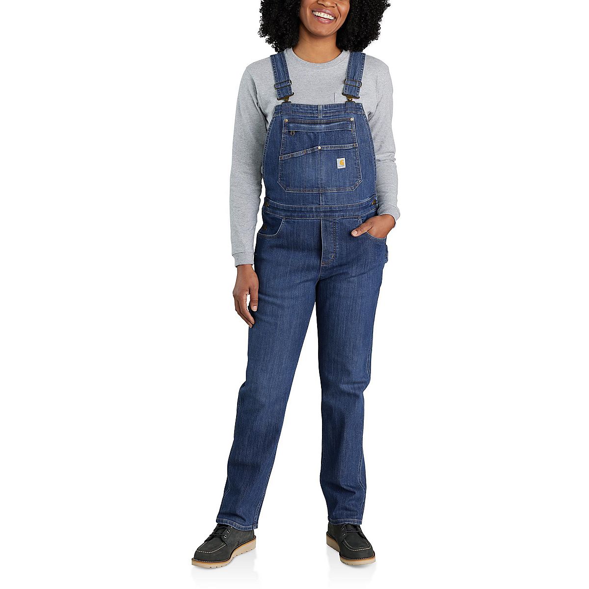 Carhartt Women's Rugged Flex Relaxed Fit Plus Size Bib Overalls Academy