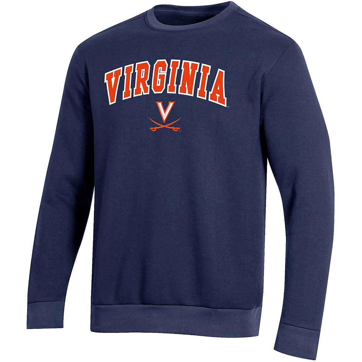 Champion Men's University of Virginia Applique Fleece Crew Sweatshirt ...
