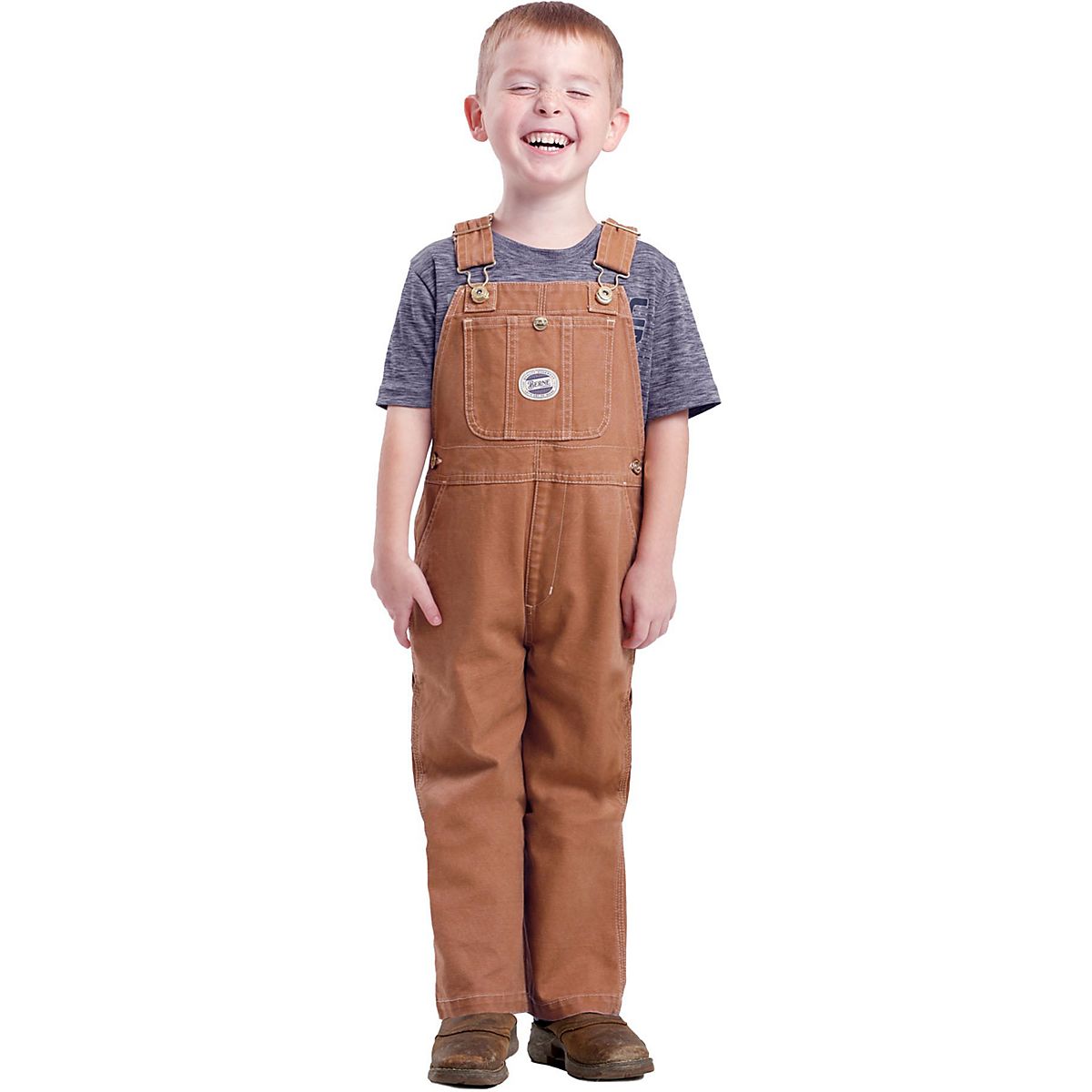Berne Youth Vintage Washed Unlined Duck Bib Overall Academy