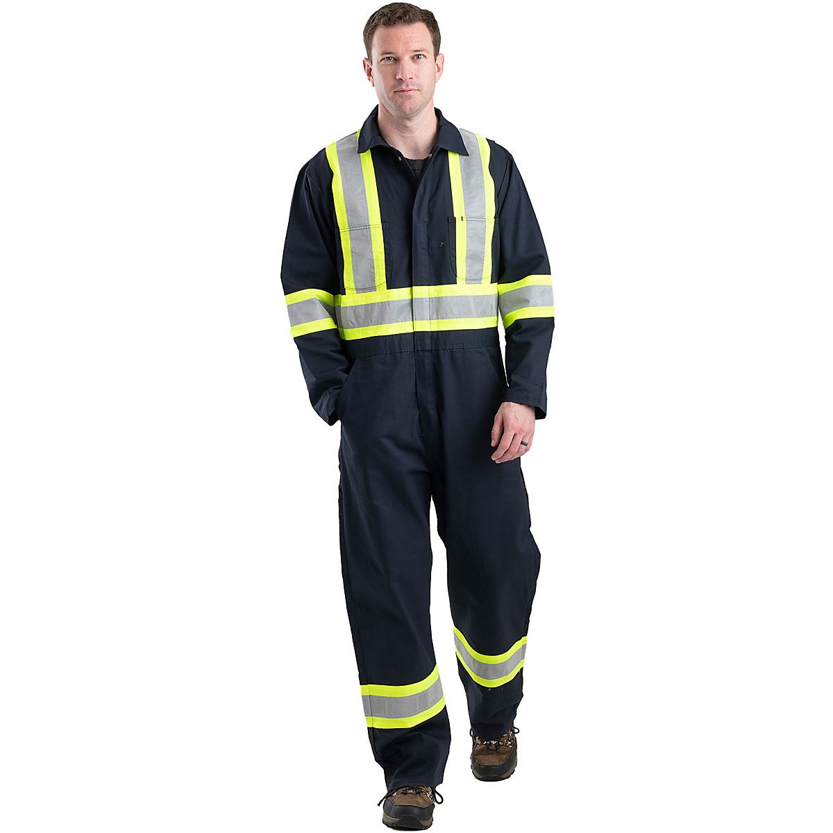 Berne Men's Safety Striped Unlined Coverall