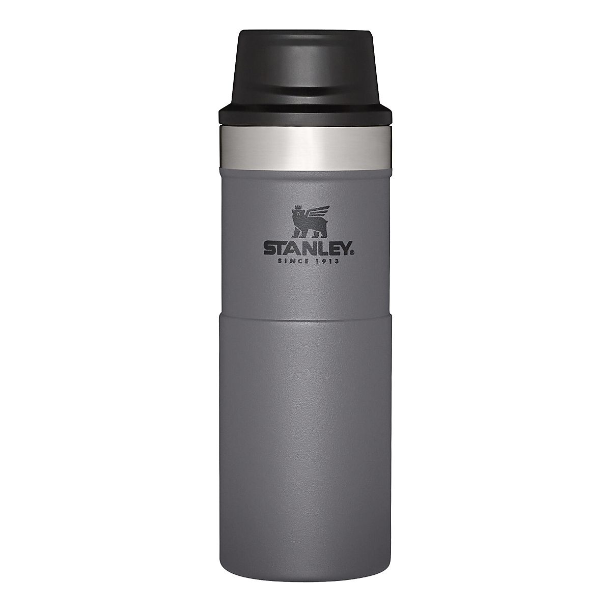 STANLEY Trigger Action Travel Mug 0.35L - Keeps Hot for 5 Hours - BPA-Free  - Thermos Flask for Hot or Cold Drinks - Leakproof Reusable Coffee Cup -  Dishwasher Safe - Matte Black: Home & Kitchen 