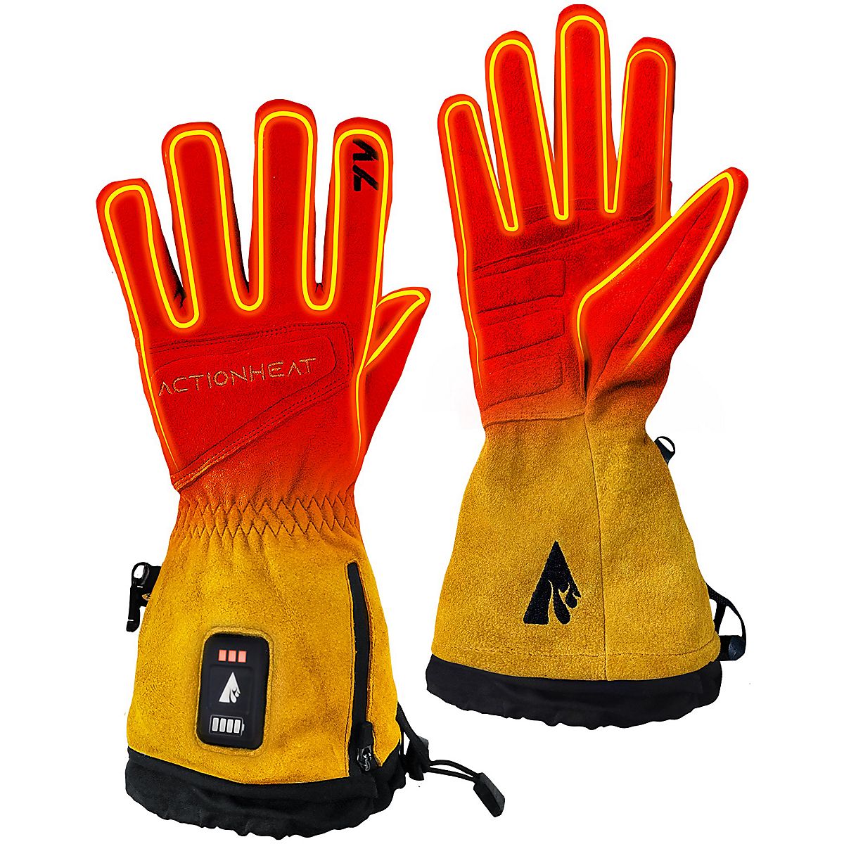 ActionHeat Adults' 7V Rugged Leather Heated Work Gloves Academy