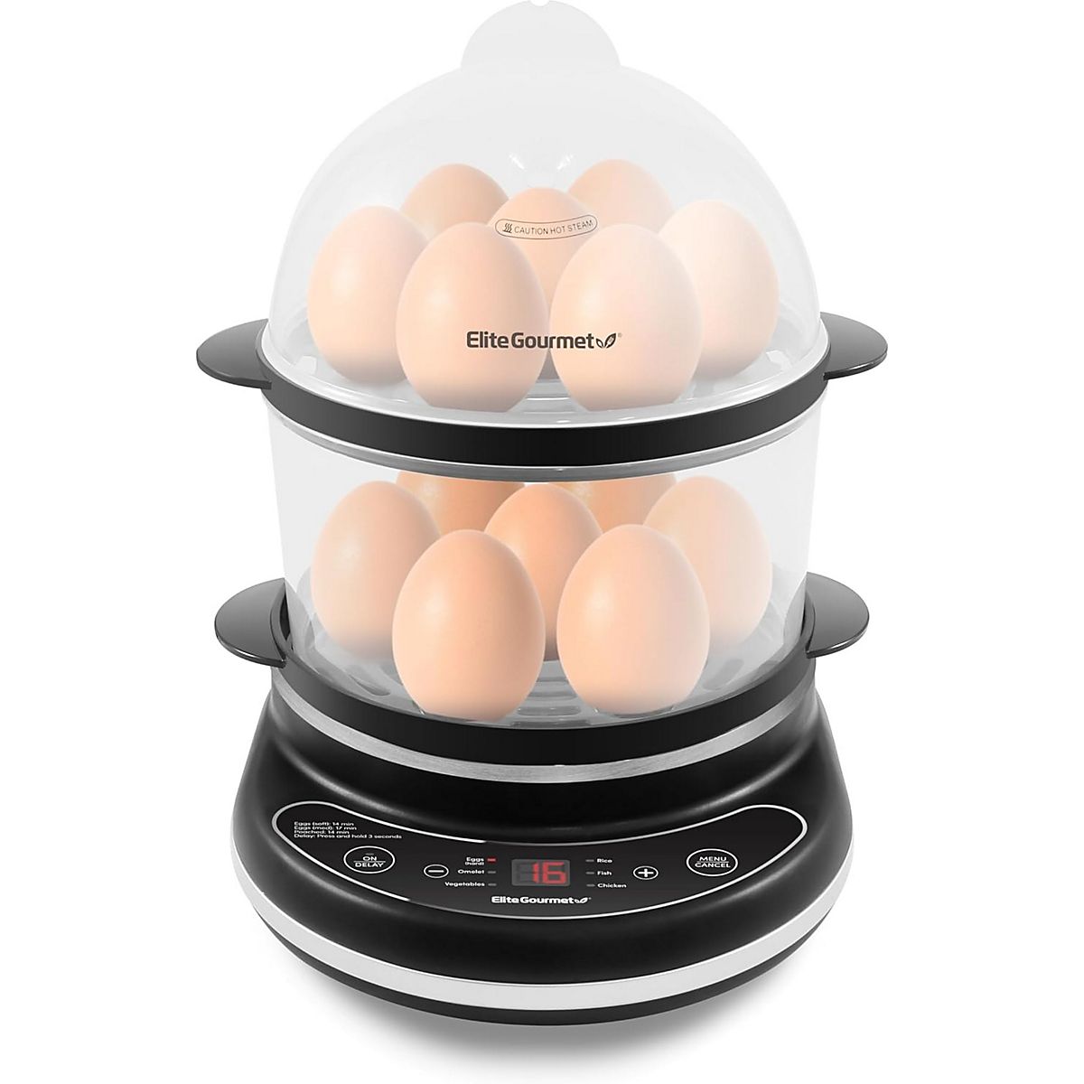 10 Capacity, Egg Cooker For Hard Boiled, Poached, Scrambled Eggs, Omelets,  Steamed Vegetables, & More, With Auto Shut Off Feature