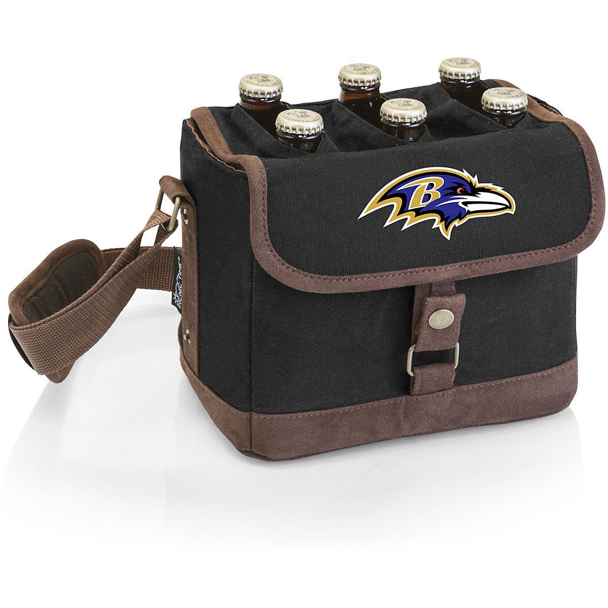 Picnic Time Baltimore Ravens Beer Caddy Cooler Tote with Opener