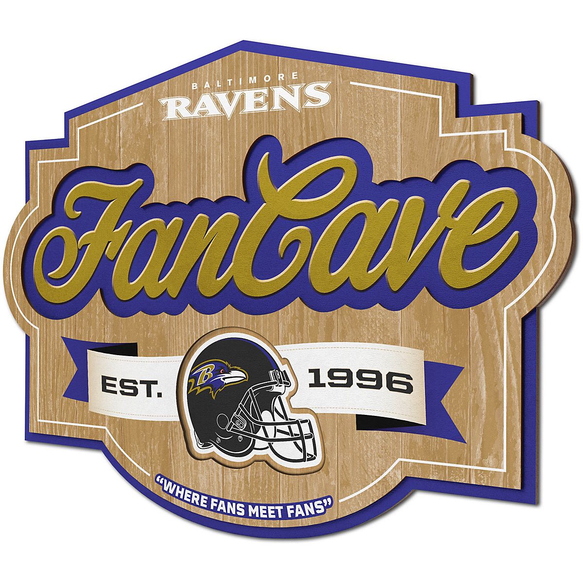 YouTheFan Baltimore Ravens Fan Cave Sign