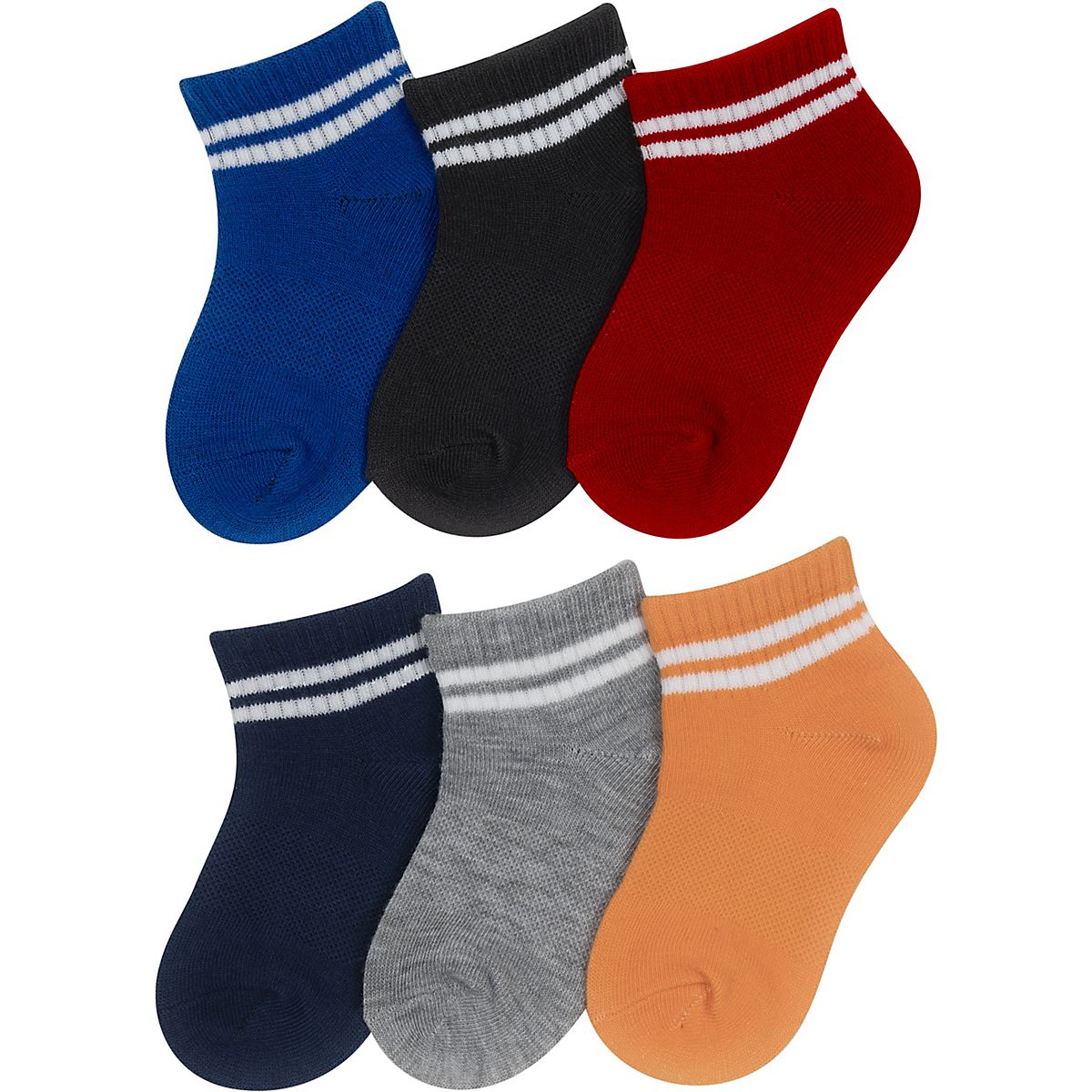 BCG Boys' Varsity Stripes Quarter 6 Pack