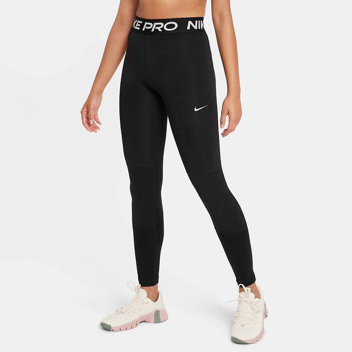 Nike Pro Dri Fit Youth Girls Grey Capri Tights 819608 063 Size Small Gray