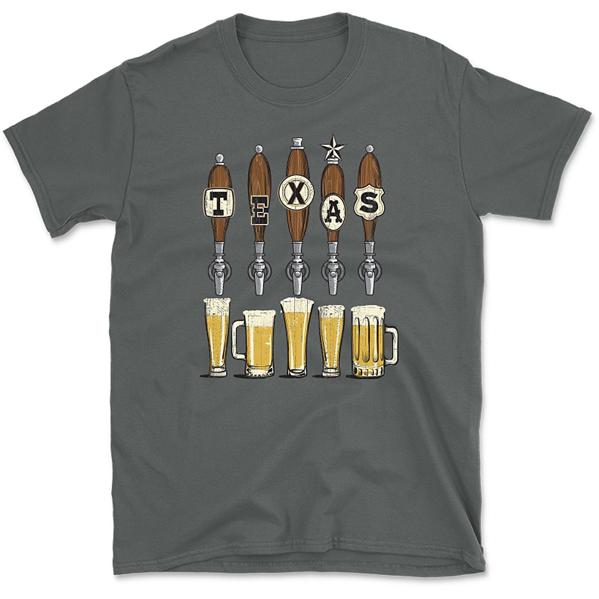 State Life Men's TEXAS Tap Handles Short Sleeve Graphic T-shirt