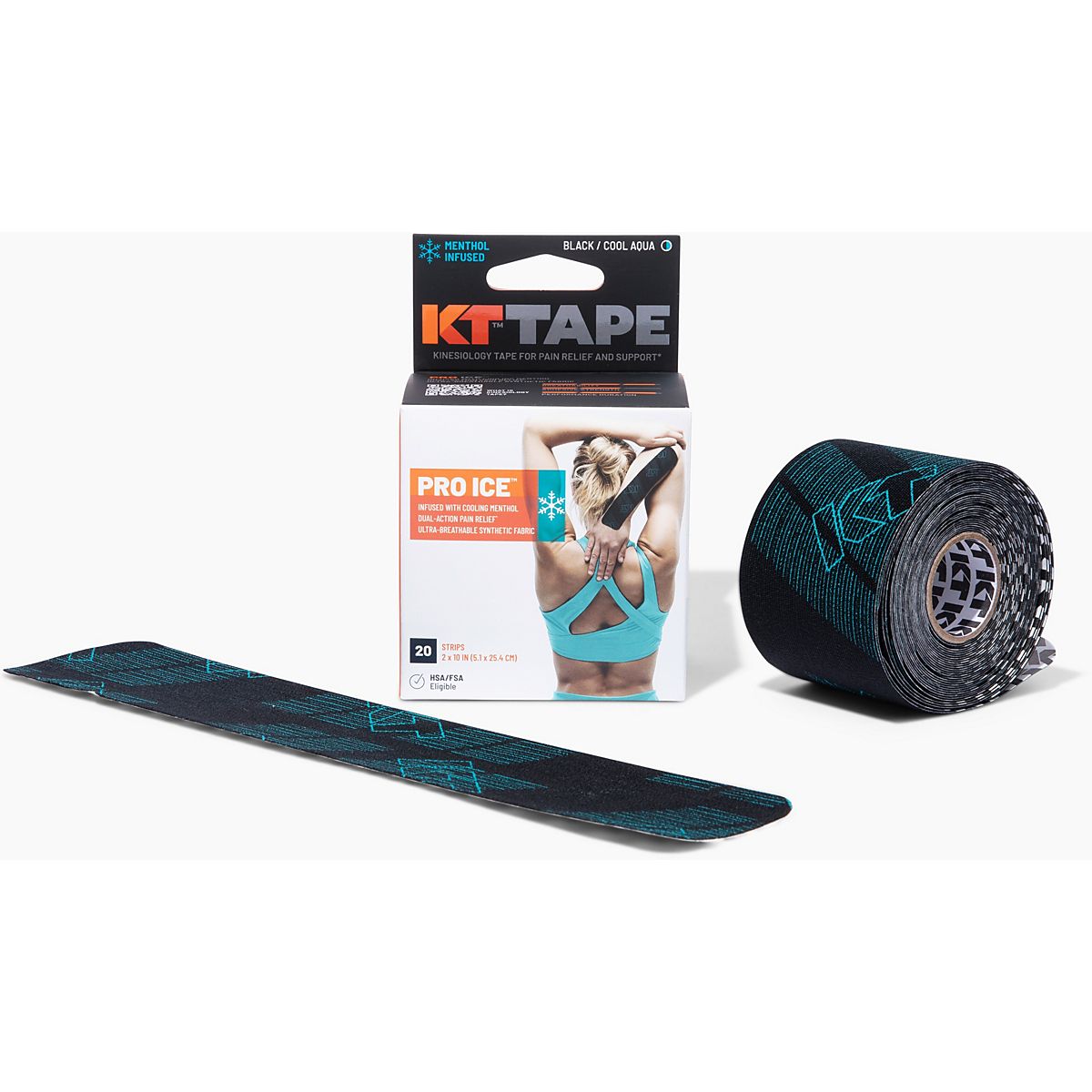 KT Tape Pro 10" Precut Kinesiology Therapeutic Elastic Sports Roll - 20