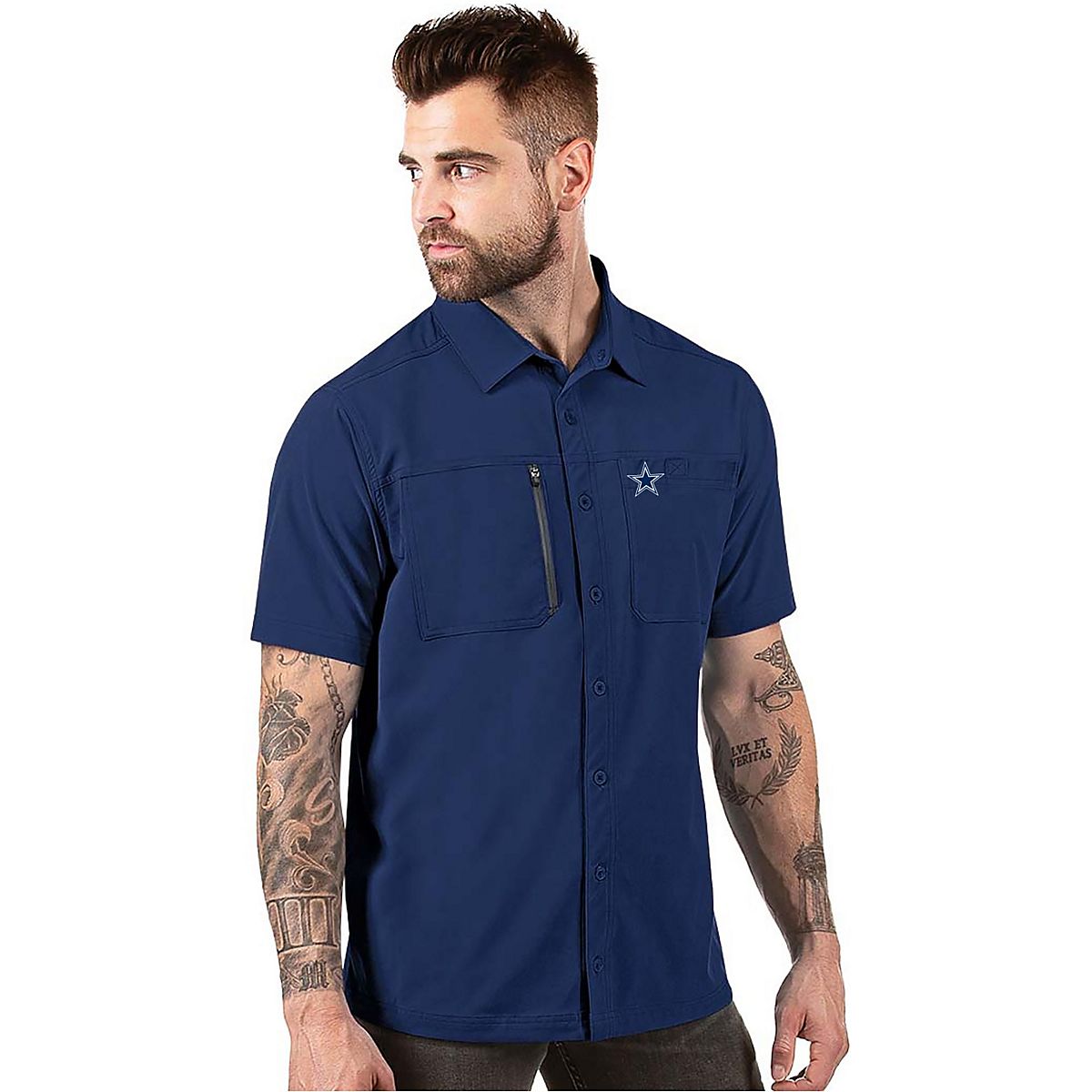 Antigua Men's Dallas Cowboys Kickoff Tshirt Academy