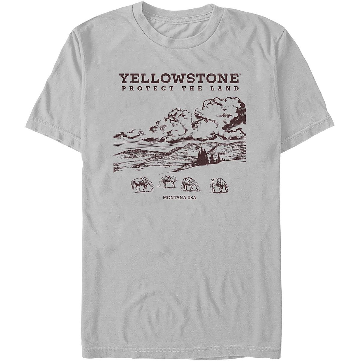 Mad Engine Yellowstone Men's Stone Landscape Short Sleeve T-shirt | Academy