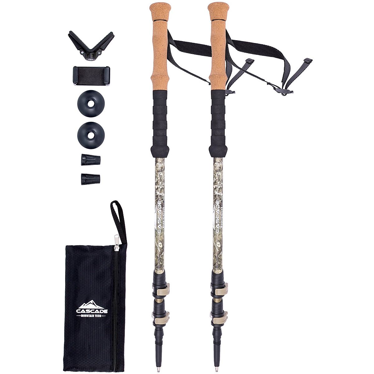 Cascade Mountain Tech Mossy Oak Aluminum Quick Lock Monopod Double