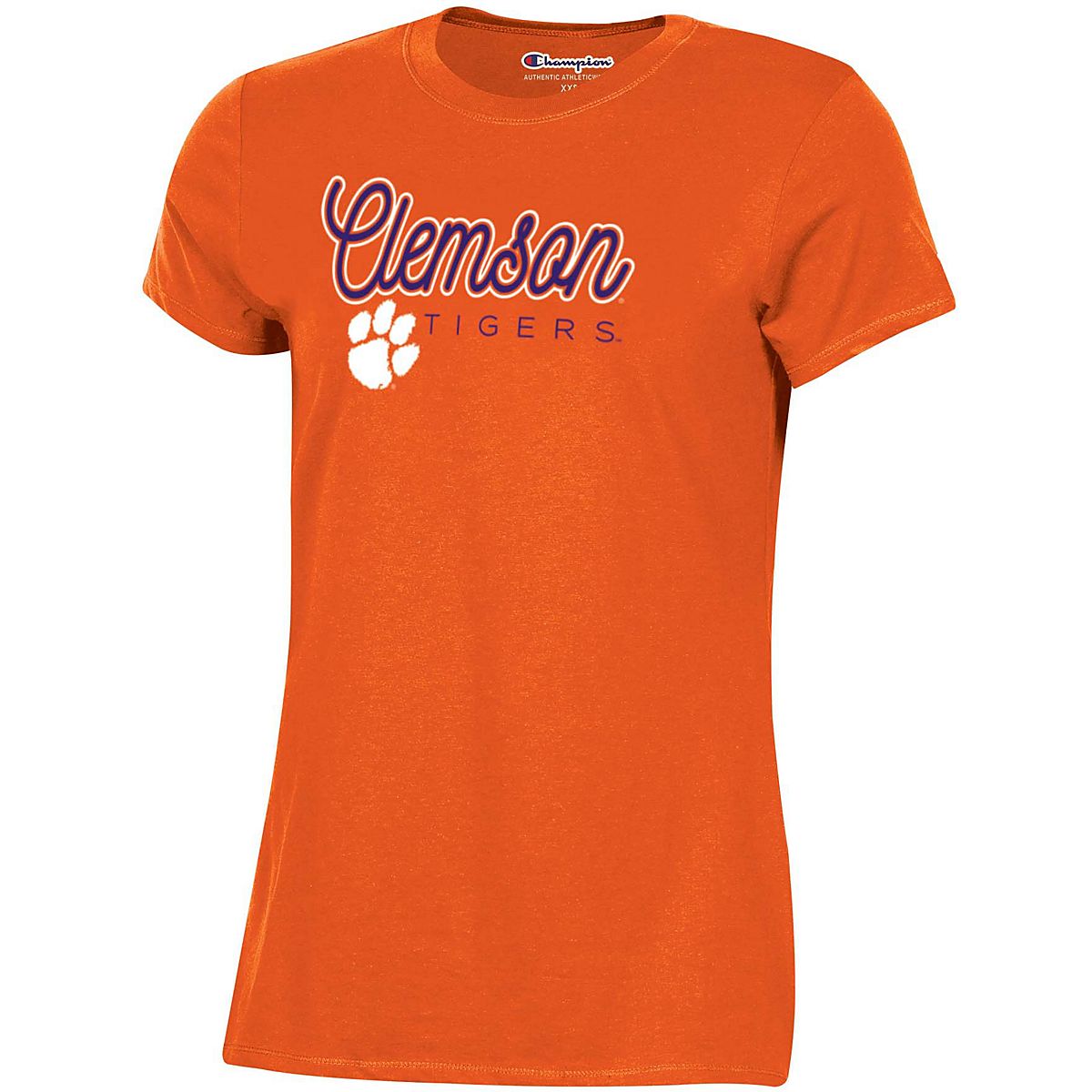 Champion Women's Clemson Team Script Short Sleeve T-shirt Academy